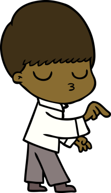 Bir insan tarafından çizilmiş sakin çocuk çizgi filmi.