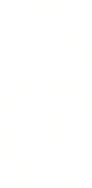 Bir insan tarafından çizilen robot tebeşiri.