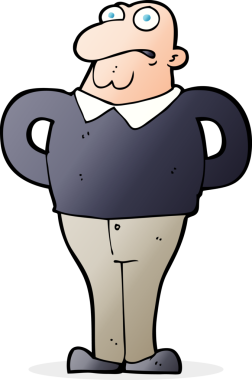 Bir insan tarafından çizilmiş endişeli bir adam.