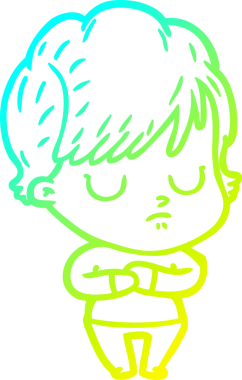 Bir insan tarafından çizilmiş bir karikatür kadın çizimi.