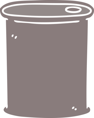 Bir insan tarafından çizilmiş garip bir çizgi film fıçısı.