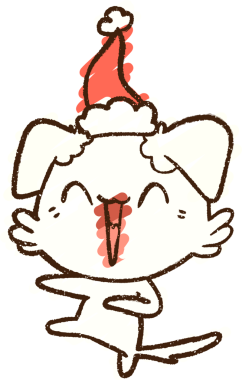 Bir insan tarafından çizilen Noel Köpeği Tebeşiri