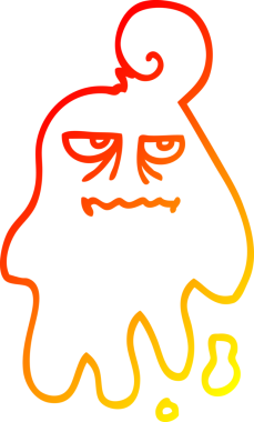 Bir insan tarafından çizilmiş ürkütücü bir karikatür çizimi.