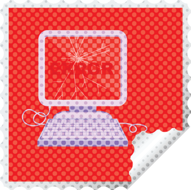 Kırık bilgisayar grafiği bir insan tarafından çizilmiş.