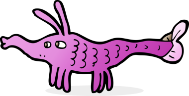 Bir insan tarafından çizilmiş karides.