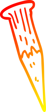 Bir insan tarafından çizilen ahşap bir kazığın sıcak eğimli çizgisi.