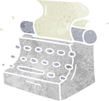 Bir insan tarafından çizilmiş eski moda daktilo karalaması.