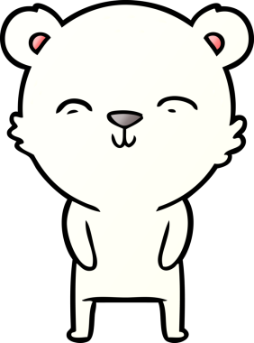 Bir insan tarafından çizilmiş kutup ayısı karikatürü