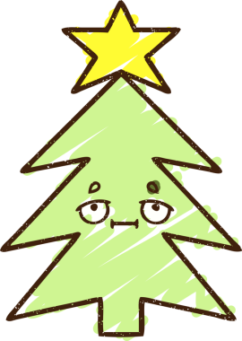 Bir insan tarafından çizilmiş Noel Ağacı Tebeşiri