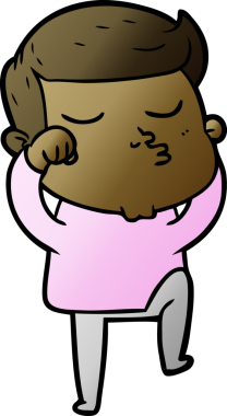 Bir insan tarafından çizilmiş karikatür mankeni adam.