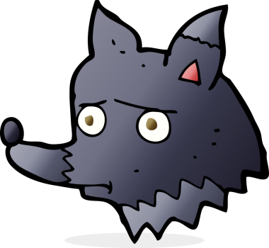 Bir insan tarafından çizilmiş mutsuz bir köpek.