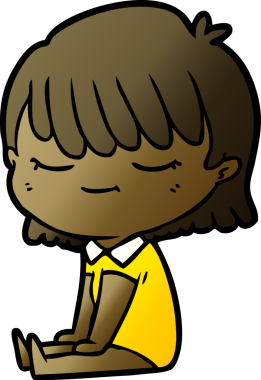 Bir insan tarafından çizilmiş karikatür kadın.