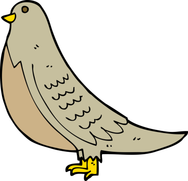 bir insan tarafından çizilmiş sıradan bir kuş.