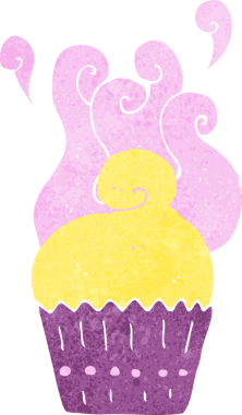 Bir insan tarafından çizilmiş bir kek.