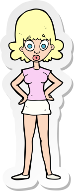 Bir insan tarafından çizilmiş bir karikatür çıkartması.