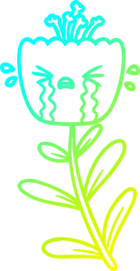 Bir insan tarafından çizilmiş ağlayan bir karikatür çizimi.