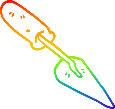 gökkuşağı gradyan çizgi çizimi bir insan tarafından çizilmiş bir mala