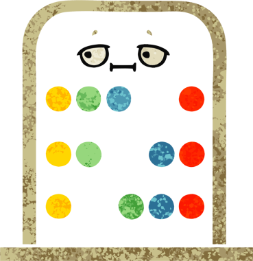 Bir insan tarafından çizilmiş abaküsün retro illüstrasyon tarzı karikatürü