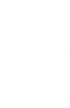 Bir insan tarafından çizilmiş mikroskop Tebeşiri