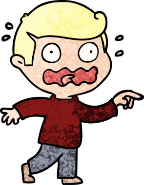 Çizgi film bir insan tarafından çizilmiş.