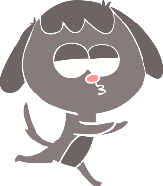 Bir insan tarafından çizilmiş düz renkli çizgi film.