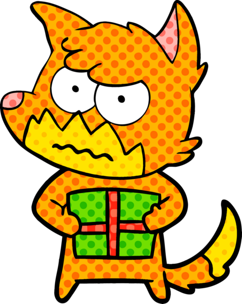 Bir insan tarafından çizilmiş bir tilki.