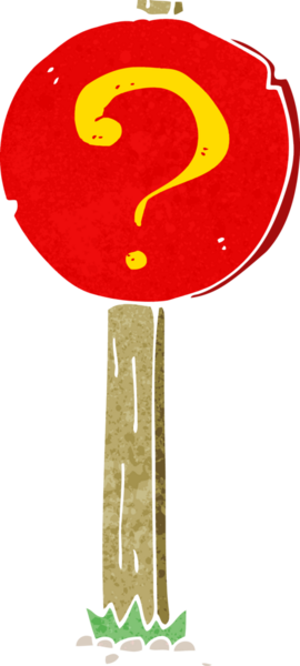 bir insan tarafından çizilmiş soru işareti çizimi.