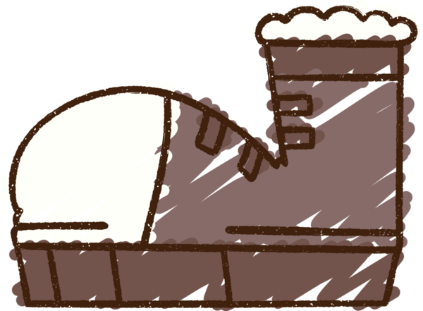 Bir insan tarafından çizilen Sneaker Tebeşiri