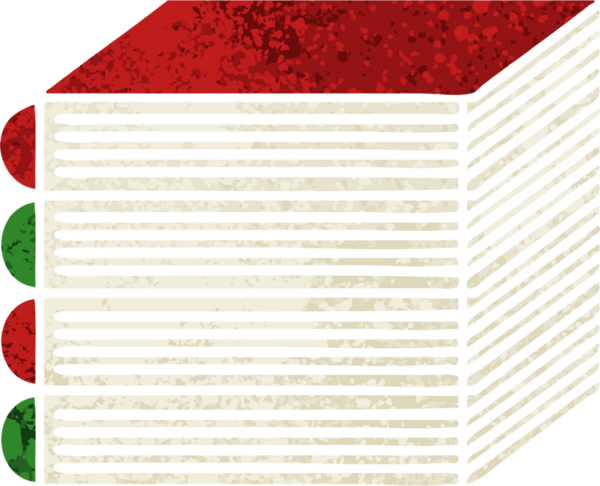 Bir insan tarafından çizilmiş kitap yığınının retro çizim tarzı karikatürü