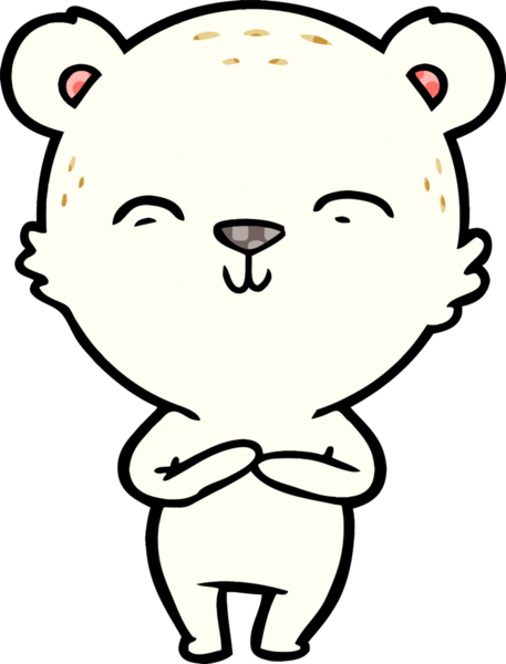 Bir insan tarafından çizilmiş mutlu çizgi film ayısı.