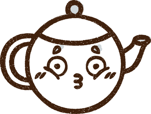 Bir insan tarafından çizilen Kettle Tebeşiri