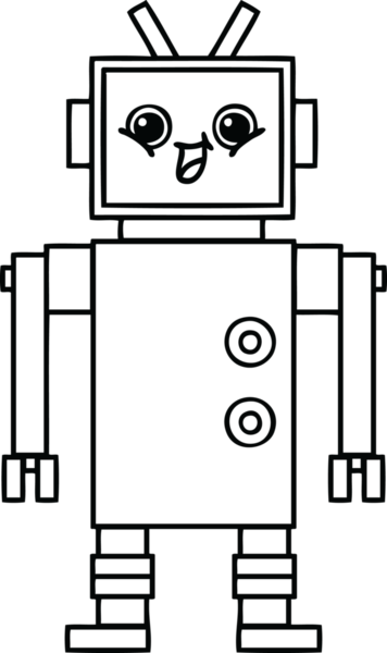 Bir insan tarafından çizilmiş robot çizimi