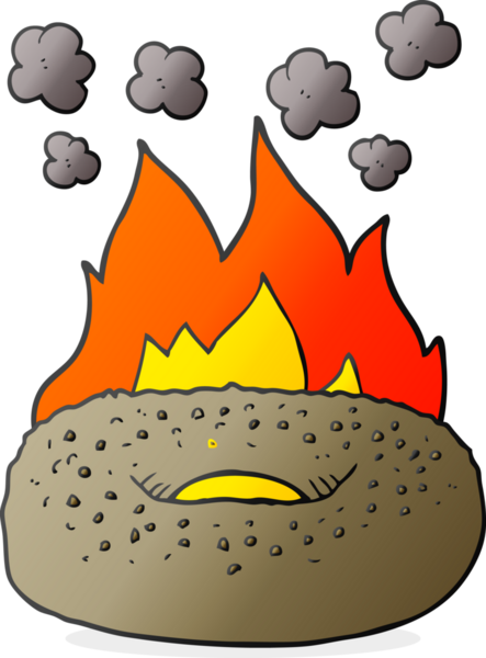 Bir insan tarafından çizilmiş serbest çizim simit.