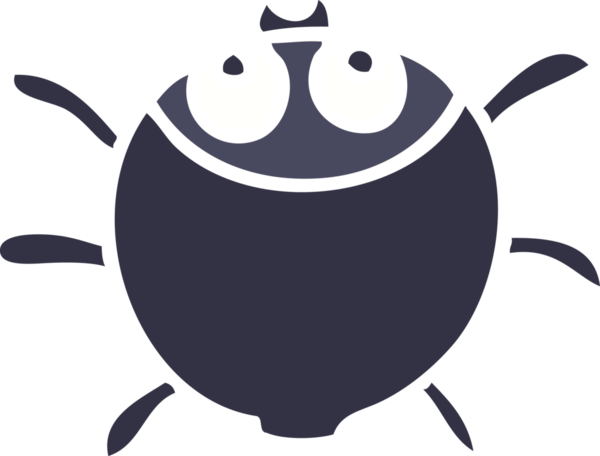 Bir insan tarafından çizilmiş garip çizgi film böceği.