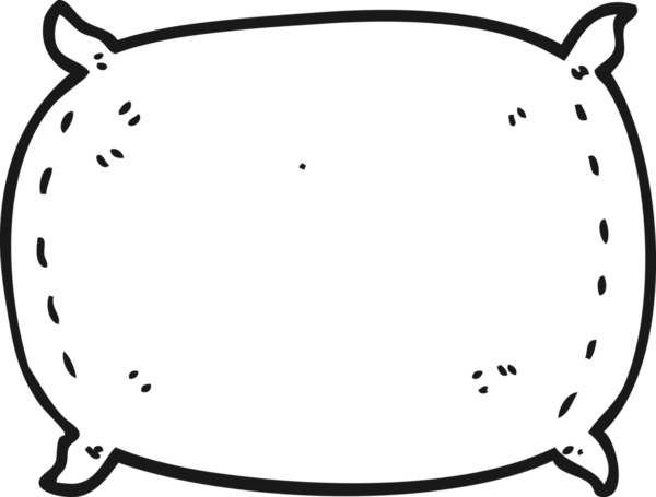 Bir insan tarafından çizilmiş karton yastık.