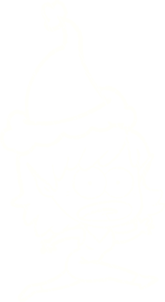 Bir insan tarafından çizilen Noel Elf Tebeşiri