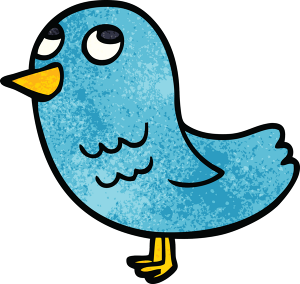 Bir insan tarafından çizilmiş karalama kuşu.