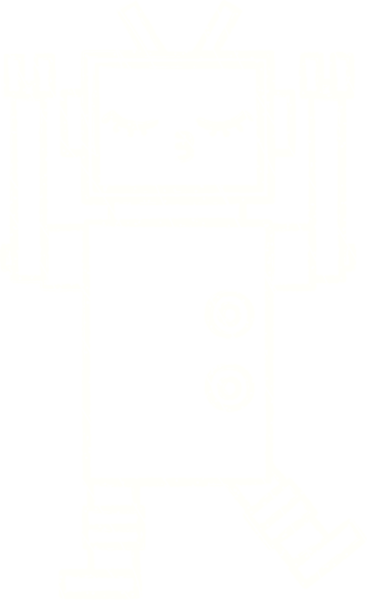 Bir insan tarafından çizilen robot tebeşiri.