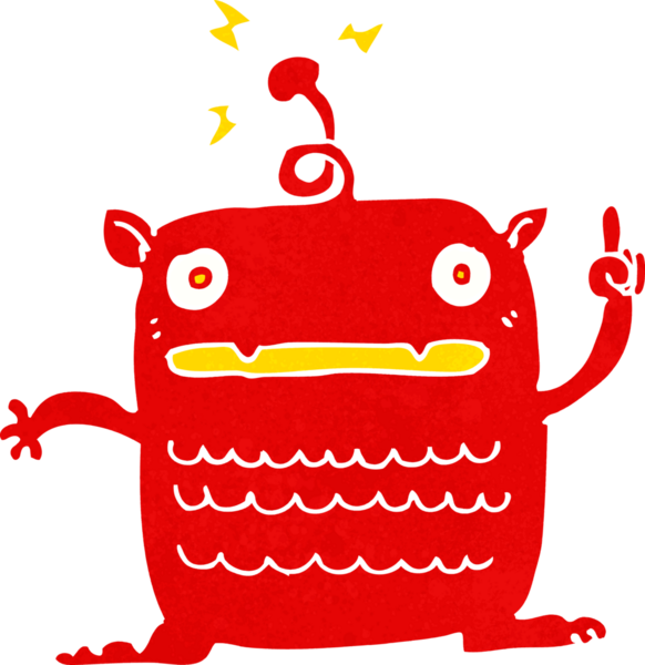 Bir insan tarafından çizilmiş garip küçük uzaylı çizgi filmi.