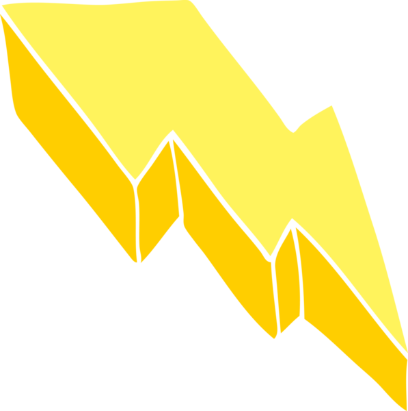 Bir insan tarafından çizilmiş karalama dekoratif yıldırım