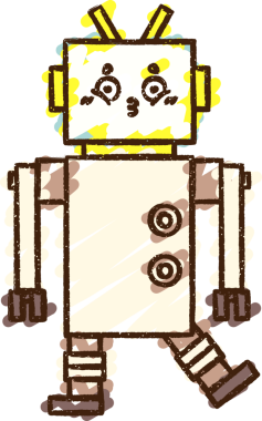 Bir insan tarafından çizilen robot tebeşiri.