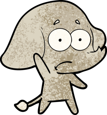 bir insan tarafından çizilmiş belirsiz bir fil.