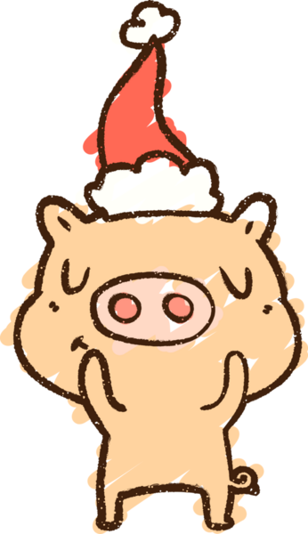 Bir insan tarafından çizilmiş Noel Domuz Tebeşiri