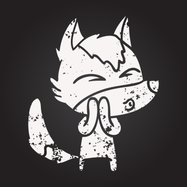 Kara tahta tebeşir, bir insan tarafından çizilmiş kurt ıslığı.