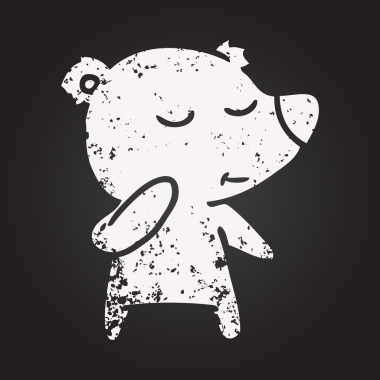 Karatahta tebeşirle çizilmiş kutup ayısı bir insan tarafından çizilmiş.