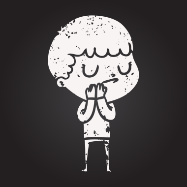 Bir insan tarafından çizilmiş karatahta karikatür.