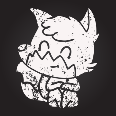 Karatahta tebeşiri bir insan tarafından çizilmiş tilki.