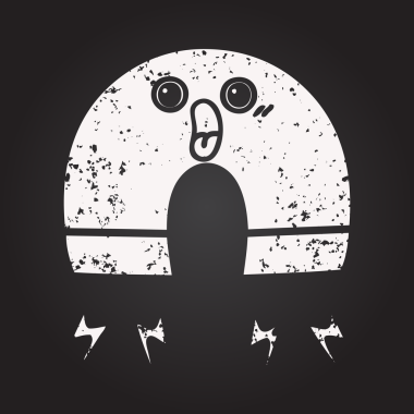 Bir insan tarafından çizilmiş mıknatıs karikatürü.