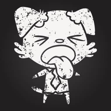 Karatahta tebeşiri bir insan tarafından çizilmiş iğrenç bir köpek.