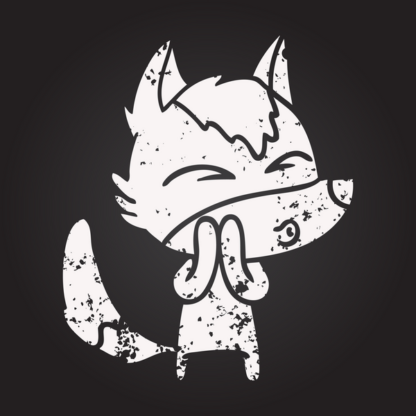 Kara tahta tebeşir, bir insan tarafından çizilmiş kurt ıslığı.